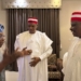 PICTORIAL: Kwankwaso, Gwarzo Meet Obasanjo As Ex-President Visits Kano