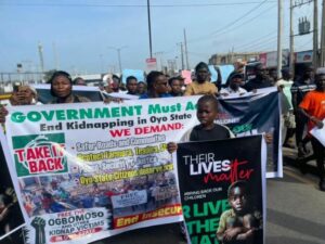 PICTORIAL: Sowore-led Take-It-Back Movement Protests Abductions Of Oyo Schoolchildren, Teachers 3 IMG 20260601 WA0004