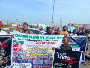 PICTORIAL: Sowore-led Take-It-Back Movement Protests Abductions Of Oyo Schoolchildren, Teachers 4 IMG 20260601 WA0005