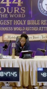 Nigerian Woman Completes 144-hr Guinness World Records For Longest Bible Reading Marathon