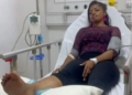 PICTORIAL: Nollywood Actress Omeche Oko Hospitalised After Movie Set Accident
