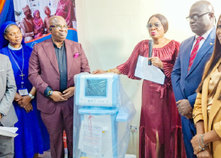HIFU Offers Non-Invasive Fibroid Care As FCT Targets First 100 For Free 1 L-R: Managing Director, Wuse District Hospital, Dr Chidi Nnabuchi; Obstetrician and Gynaecologist, Wuse District Hospital, Rev. Sr Joyce Chika Ezeugo; Managing Director, NORDICA Fertility Centre, Dr Abayomi Ajayi; Mandate Secretary, Health Services and Environment Secretariat (HSES), FCT, Abuja, Dr Adedolapo Fasawe; Director, Clinical and Diagnostic Services, FCT Hospital Management Board, Dr Osayande Osagie and Chief Operating Officer, NORDICA Fertility Centre, Dr Tosin Adeniyi, during the presentation of a HIFU cancer machine to Wuse District Hospital, donated by NORDICA Fertility Centre during Abuja Reproductive Health Week 2026. PHOTO: REUBEN OJOAJOGWU GAD