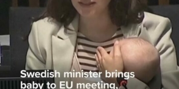 Swedish Minister Brings Baby To EU Meeting: Signals Changing Face Of Leadership