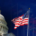 United States Capitol Building, Featuring American flag