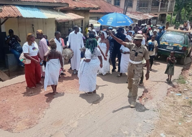 PICTORIAL: Ogun Traditionalists Stage Processsion, Demand Safe Release Of Kidnapped Oyo Schoolchildren In 7 Days 1 WhatsApp Image 2026 06 05 at 3.34.42 PM