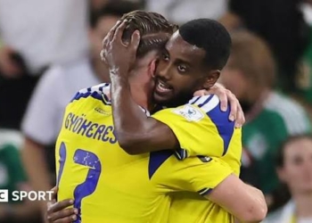 Isak, Gyokeres star As Sweden Thrash Tunisia In World Cup Opener