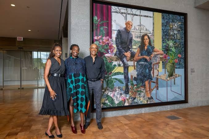 Njideka Akunyili Crosby Paints First Official Portrait Of The Obamas for the Presidential Centre 1 WhatsApp Image 2026 06 15 at 8.39.46 PM
