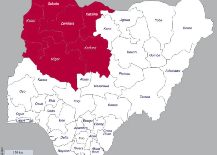 Northwest Youths Give FG 30-Day Ultimatum Over Killings, Demand Action 1 map of Nigeria showing the Northwest states e1631395050227
