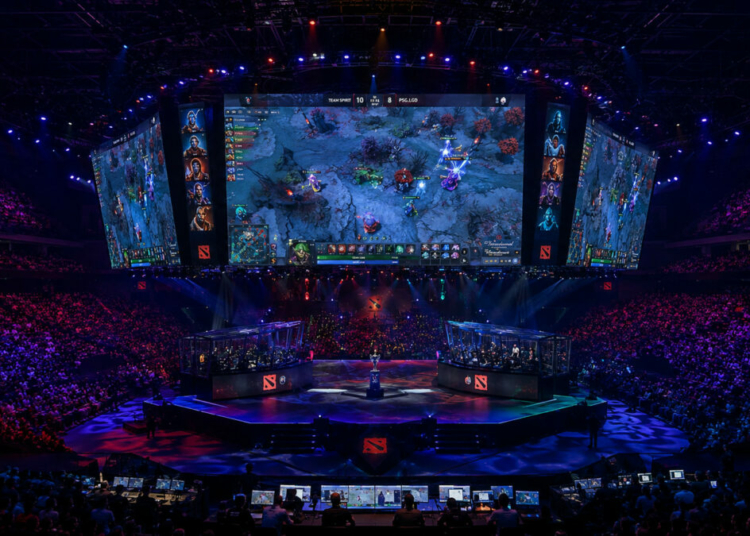 Dota 2 Value Betting Trends and Opportunities in 2026 1 Dota 2 championship arena filled with fans during a live esports tournamentÂ