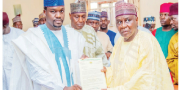 Yobe Acting SSG Presents Appointment Letter To New Emir Of Ngazargamu 2 Yobe Acting SSG Presents Appointment Letter To New Emir Of Ngazargamu