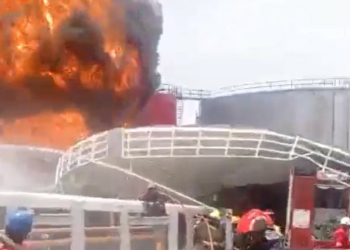 NPA, NIMASA Battle Tank Farm Fire At Bono Terminal, Apapa