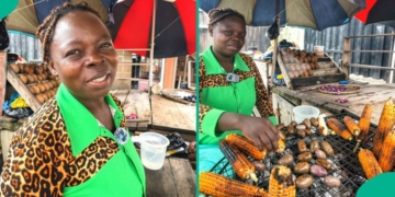 Nigerian Woman Sparks Buzz After Claiming She Earns ₦2.5 Million Selling Roasted Corn. 2 Nigerian Woman Sparks Buzz After Claiming She Earns ₦2.5 Million Selling Roasted Corn.
