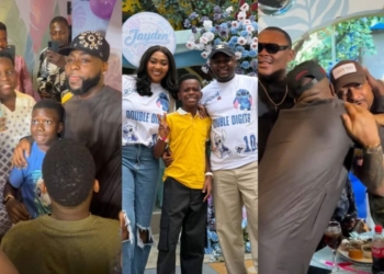 ‎Davido, IK Ogbonna, Others Turn Up For Ubi Franklin’s Son 10th Birthday Party 