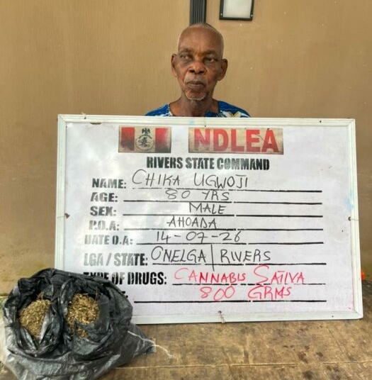 NDLEA Arrests 80-Year-Old Man For Alleged Drug Dealing In Rivers 1 IMG 20260719 WA0037