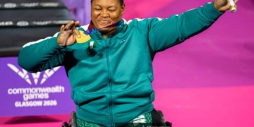 Oluwafemiayo Smashes World Record Twice To Win Heavyweight Gold In Glasgow 2 Oluwafemiayo Smashes World Record Twice To Win Heavyweight Gold In Glasgow
