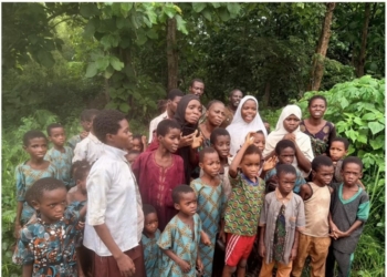 The Rescued Pupils And Teachers. Photo Source: Bayo Onanuga
