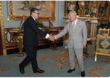 King Charles III welcomes Andy Burnham During An Audience At Buckingham Palace On Monday. Photo Credit: Aaron Chown/ PA