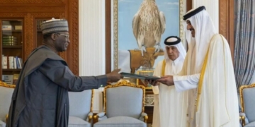 Ex-INEC Chair Yakubu Presents Credence Letters To Qatar's Amir, Reaffirms Stronger Bilateral Ties 2 Ex-INEC Chair Yakubu Presents Credence Letters To Qatar’s Amir, Reaffirms Stronger Bilateral Ties