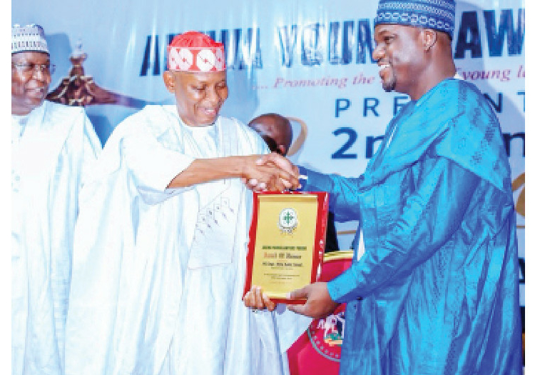 Kano Governor Commends Buni For Promoting Legal Education In Yobe 1 Yobe Ag. SSG, Dr Mohammed Goje (Right) and the Kano State governor, Abba Kabir Yusuf, during a Second Annual Summit of the Arewa Young Lawyers' Forum in Kano