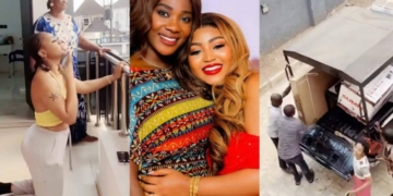 ‎Regina Daniels Is Thrilled As Mercy Johnson Surprises Her With A Brand New TV For New Home In Abuja 4 ‎Regina Daniels Is Thrilled As Mercy Johnson Surprises Her With A Brand New TV For New Home In AbujaÂ
