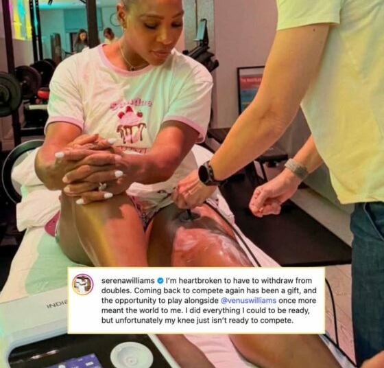 Serena Williams Withdraws From Wimbledon Doubles With Venus Over Knee Injury 1 Serena