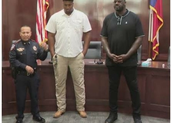 Shaquille O’Neal Helps 7-Foot-3 Aspiring Officer Achieve Lifelong Dream