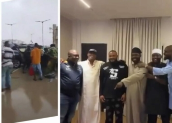 Sam Larry Makes 1st Public Appearance After Surviving Car Accident