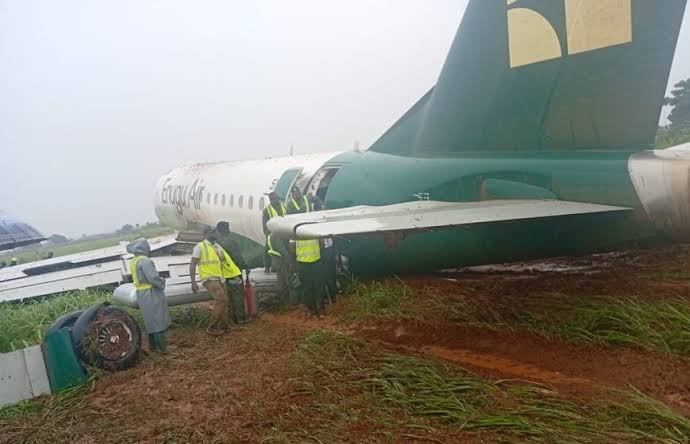 NSIB Begins Probe As Enugu Air Skids Off Runway At Benin Airport 