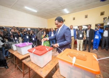 President Hichilema casting his vote PC: The president's Facebook page