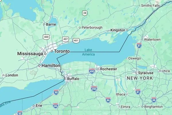 Google Renames Lake Ontario ‘Lake America’ on US Maps