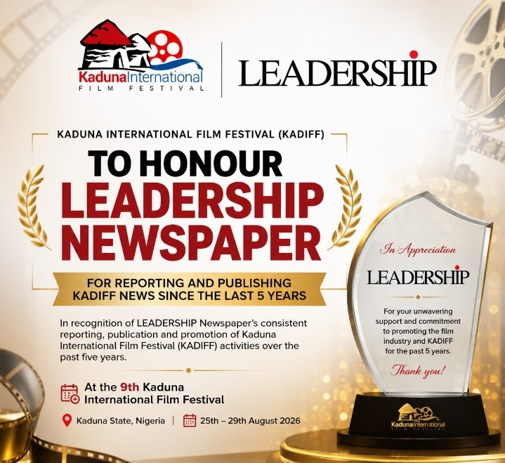 KADIFF To Honour LEADERSHIP Newspaper For 5 Years Of Consistent Coverage