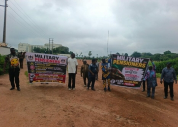 Military Pensioners Protest In Abuja Over Unpaid Pension Increase