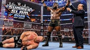 Oba Femi Stuns Brock Lesnar In Historic SummerSlam Hell In A Cell Clash 2 Oba Femi Stuns Brock Lesnar In Historic SummerSlam Hell In A Cell Clash