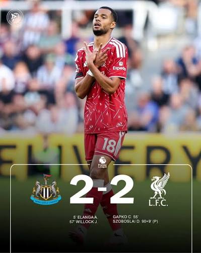 Szoboszlai’s Late Penalty Rescues Liverpool In Thrilling Newcastle Draw