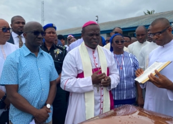 Okpebholo, Others Receive Remains Of Archbishop Akubeze In Benin 