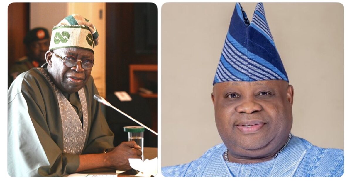 Tinubu Informs Adeleke Of Order To EFCC To Vacate Account Freeze