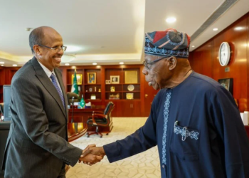 PICTORIAL: AU Commission Chair Meets Obasanjo Over Peace, Stability In Africa