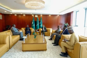 PICTORIAL: AU Commission Chair Meets Obasanjo Over Peace, Stability In Africa 3 Obasanjo and AU Members