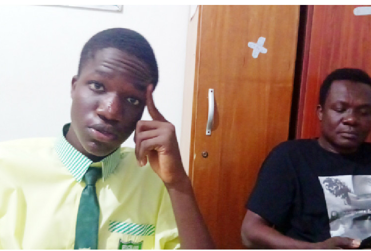 Okpako-Onyokoko Ovie Joel and his father, Dr. Innocent Akpajo, during an interview with LEADERSHIP Weekend. PHOTO ANAYO OKWUGHA