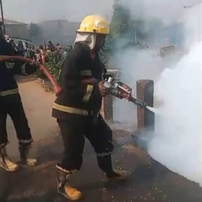 Oyo Fire Service Rescues 2 From Petrol Tanker Accident
