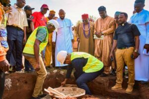 PICTORIAL: Peter Obi Lays School Foundation In Kogi 4 Peter Obi Laying Foundation