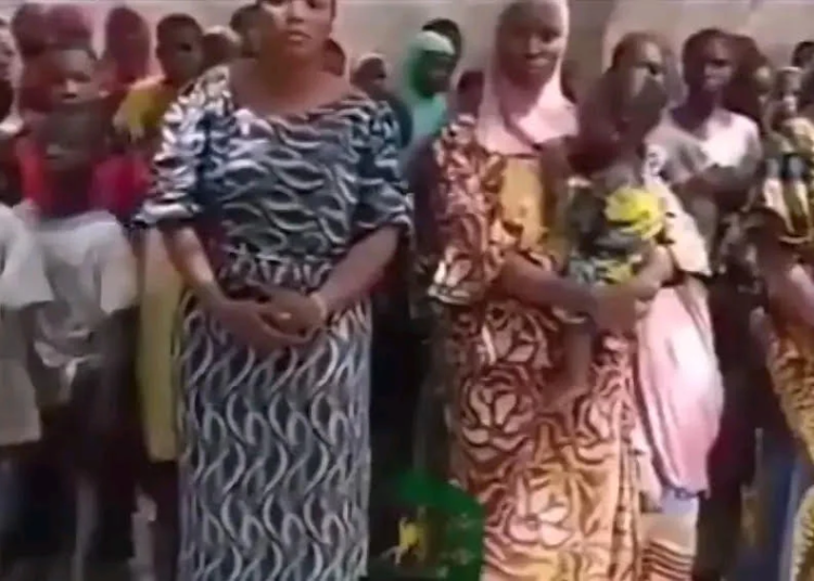 Picture of the abducted victims paraded by the terrorists in February