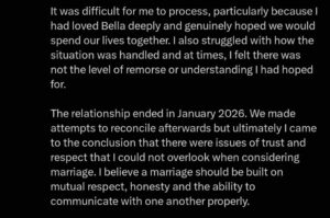 Didn't Cheat, Single Since January" — BBNaija's Sheggz Confirms Split From Bella 2 Screenshot 2026 08 19 07 56 12 679 com.twitter.android edit 1787126596