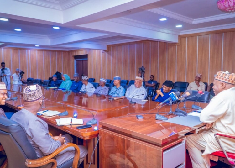 Gombe Governor To Ashaka Cement: Fix Roads Damaged By Heavy Trucks 1 Governor Yahaya and delegation from Ashaka Cement