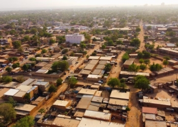 A drone picture shows a suburb following the attack on the international airport in Niamey, Niger January 30, 2026. Mahamadou Hamidou/Reuters