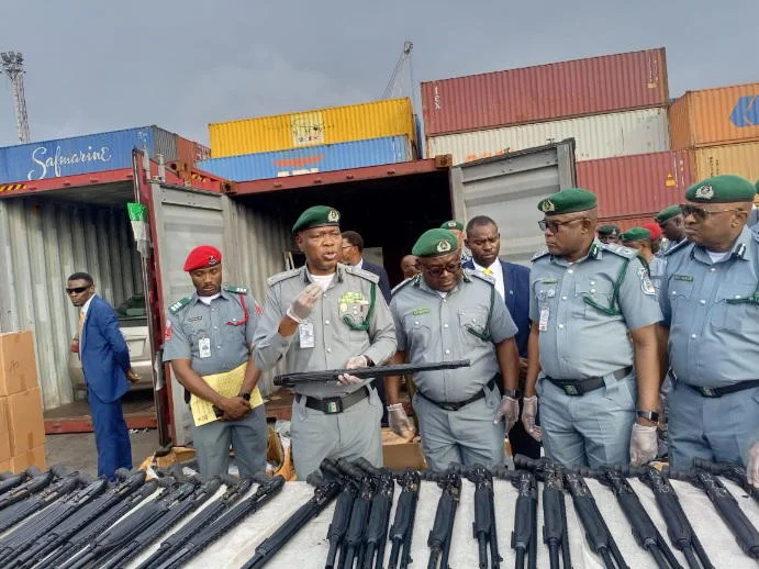 Customs Intercept 399 Rifles, 535 Parts At Tincan Port