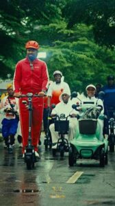 Olu Of Warri, Wife Lead Bike Ride To Mark 5th Coronation Anniversary