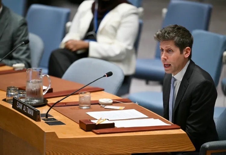 OpenAI CEO Sam Altman speaks during a UN Security Council meeting on artificial intelligence during the 81st United Nations General Assembly at the UN headquarters in New York, on September 23, 2026 [Angela Weiss/AFP]