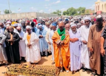 Massive Crowd As Bamanga Tukur Is Laid To Rest