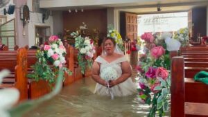 Love Amid Flood: Philippine Couple Marries In Submerged Church 3 Philippine Couple Weds In Flooded Church Despite Hip-Deep Waters Credit: Facebook| St. John the Baptist Parish Hagonoy, Bulacan